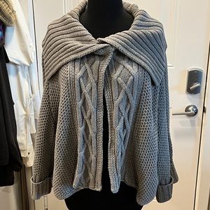 Apt 9 gray cable sweater jacket 2x